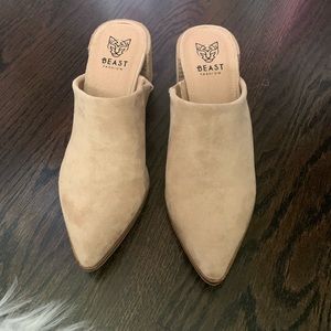 Suede mules